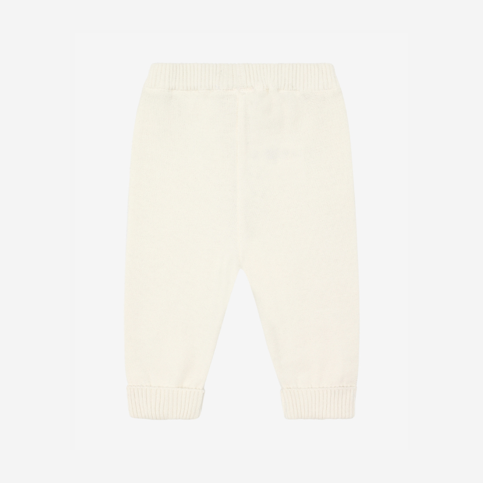 Knitted pants - Organic cotton - Knit Pants - Antique White - GOTS - Fixoni