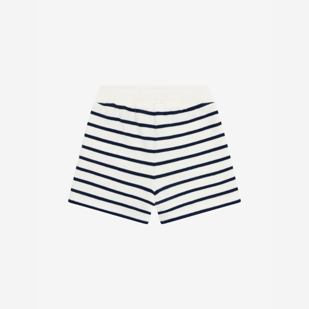 Striped Shorts - Sweat Shorts - Medieval Blue Stripe - Cotton - En Fant