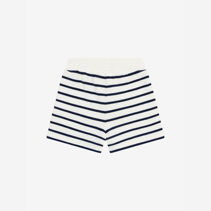 Striped Shorts - Sweat Shorts - Medieval Blue Stripe - Cotton - En Fant