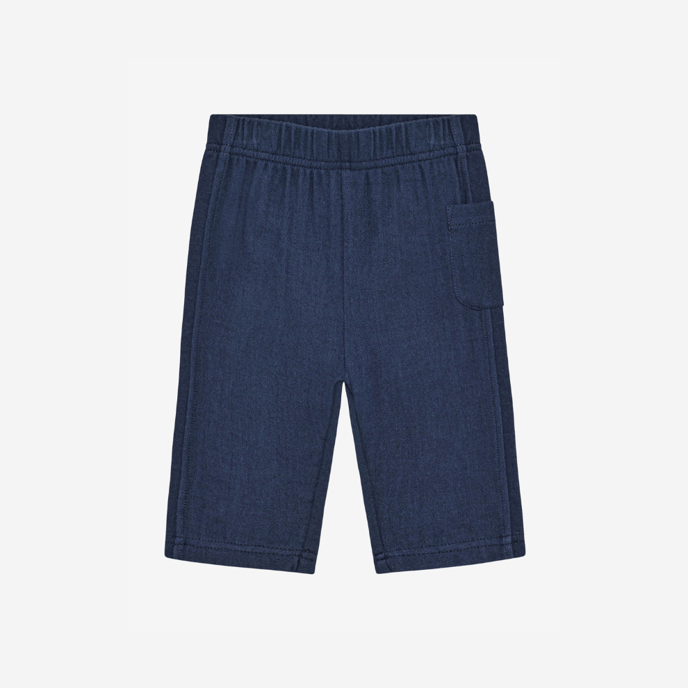 Lang broekje - Katoen mousseline & sweat - Medieval Blue - Pants Muslin - En Fant