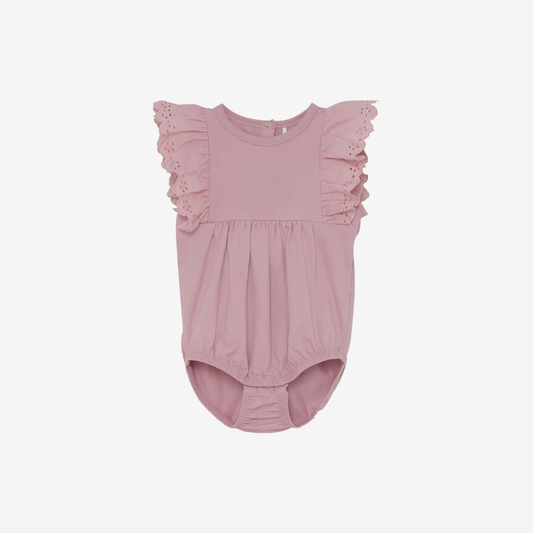 Sleeveless romper - Cotton - Zephyr/Pink - Romper Solid - En Fant