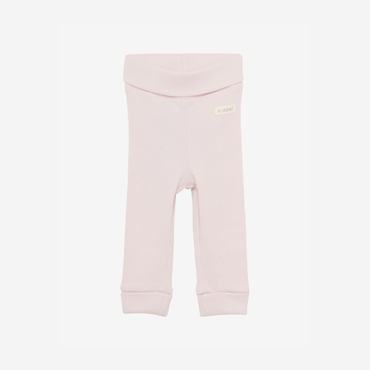 Baby Rib Legging - Organic Cotton - Hushed Violet - GOTS - Fixoni