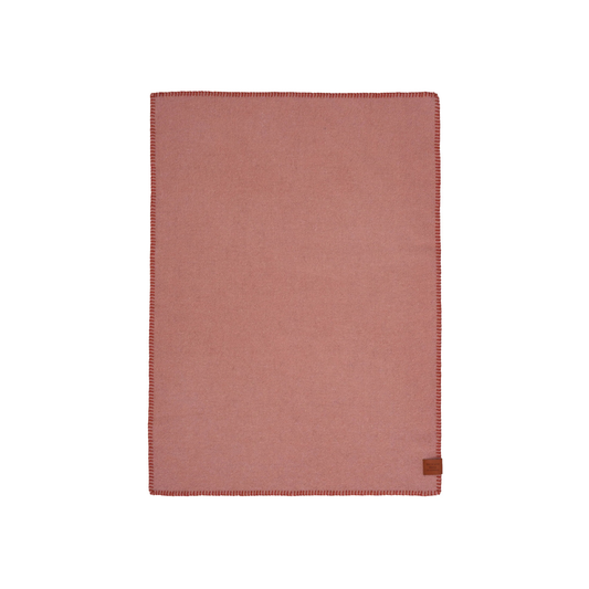 Cozy baby Cot Blanket - Organic wool - 65x90cm - Pink/Rust - Klippan