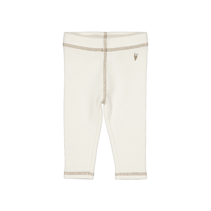 Legging broekje Niels - White Cream - 100% katoen - LEVV Labels - voorkant