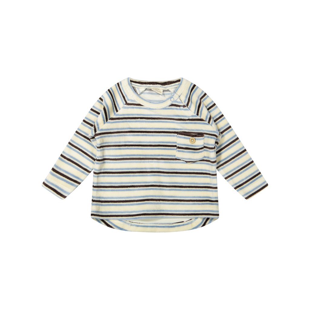 Top lange mouwen Julot - Velvet Stripe - Biologisch katoen - Riffle Amsterdam - vooraanzicht