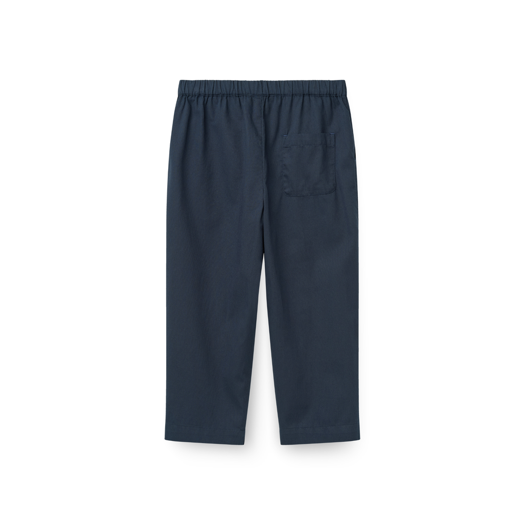 Twill broek met verstelbare taille - Navy - 100% biologsch katoen - Copenhagen Colors - achterkant