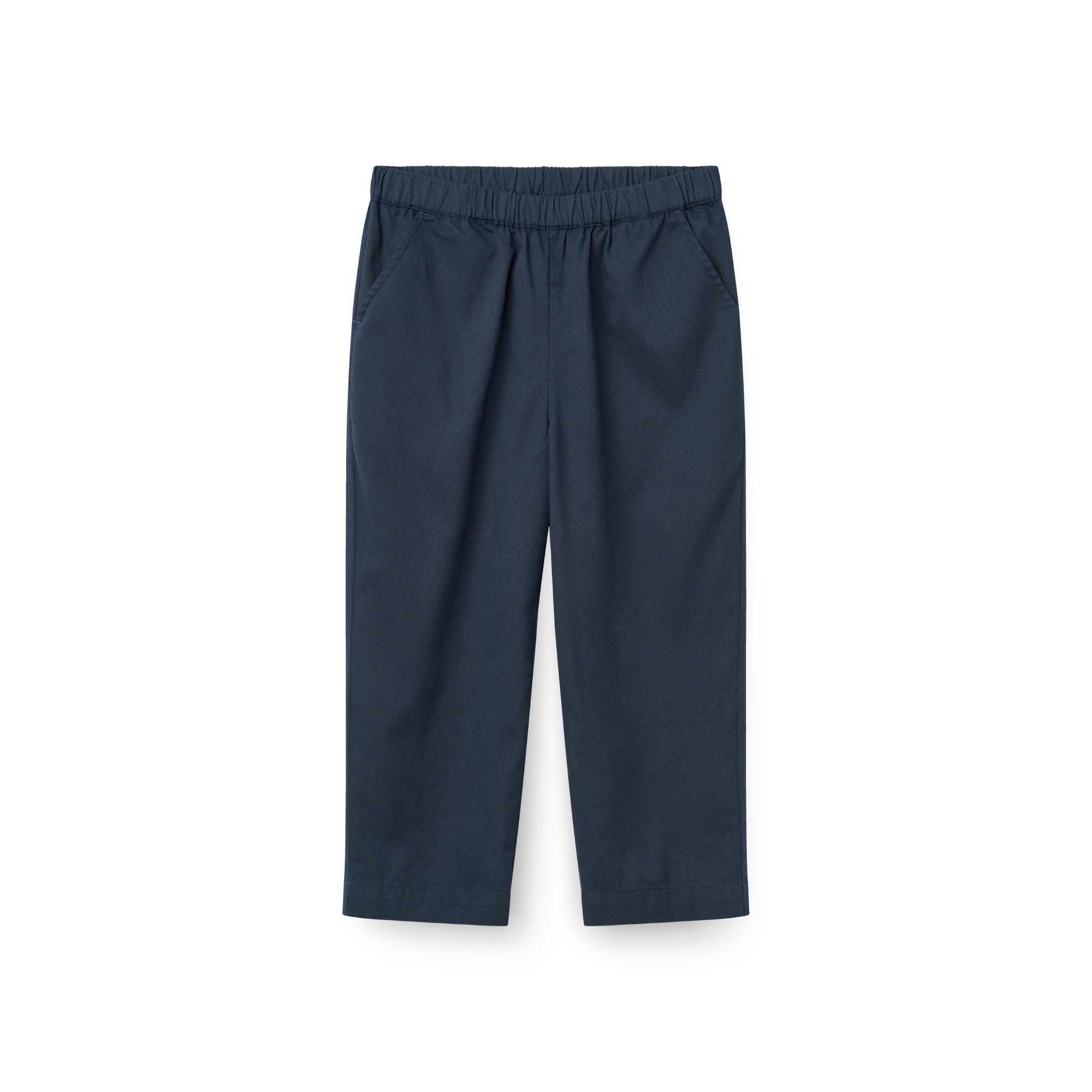 Twill broek met verstelbare taille - Navy - 100% biologsch katoen - Copenhagen Colors - voorkant