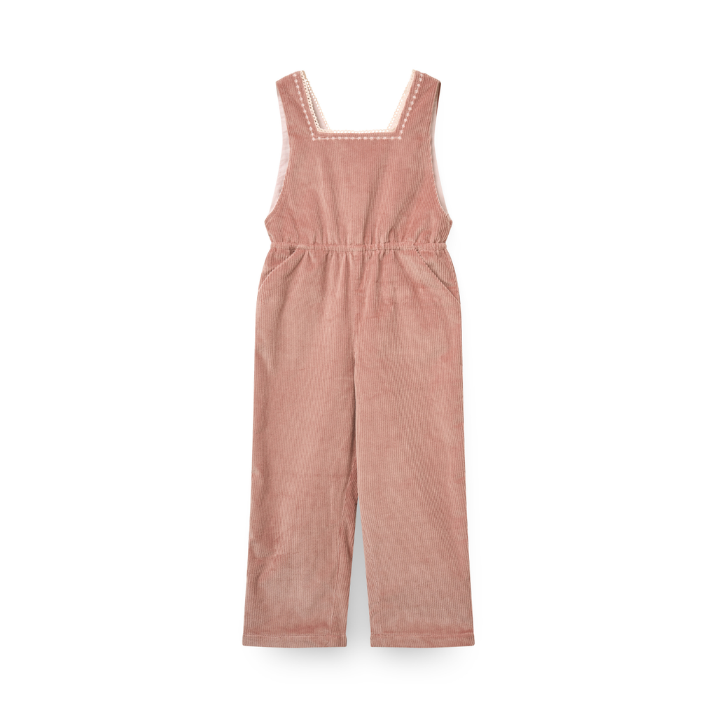 Tuinbroek corduroy - Embroidered Dungarees - Winter Rose - Biologisch katoen - Copenhagen Colors - voorkant