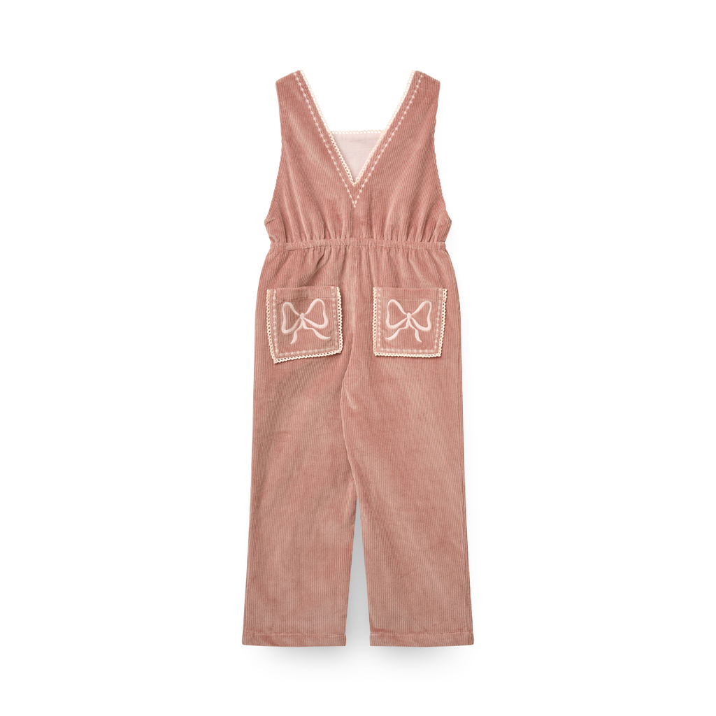 Tuinbroek corduroy - Embroidered Dungarees - Winter Rose - Biologisch katoen - Copenhagen Colors - achterkant