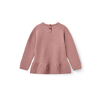Gebreide trui met ruffel - Merino frill sweater - Winter Rose - 100% merino wol - Copenhagen Colors - achterkant
