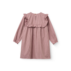 Geruite jurk met borduursel - Winter Rose Check Comb - 100% biologisch katoen - Copenhagen Colors - achterkant