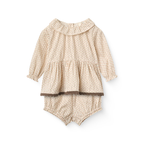 Baby set blouse en bloomer - Sand Flower Print - 100% biologisch katoen - Copenhagen Colors - voorkant
