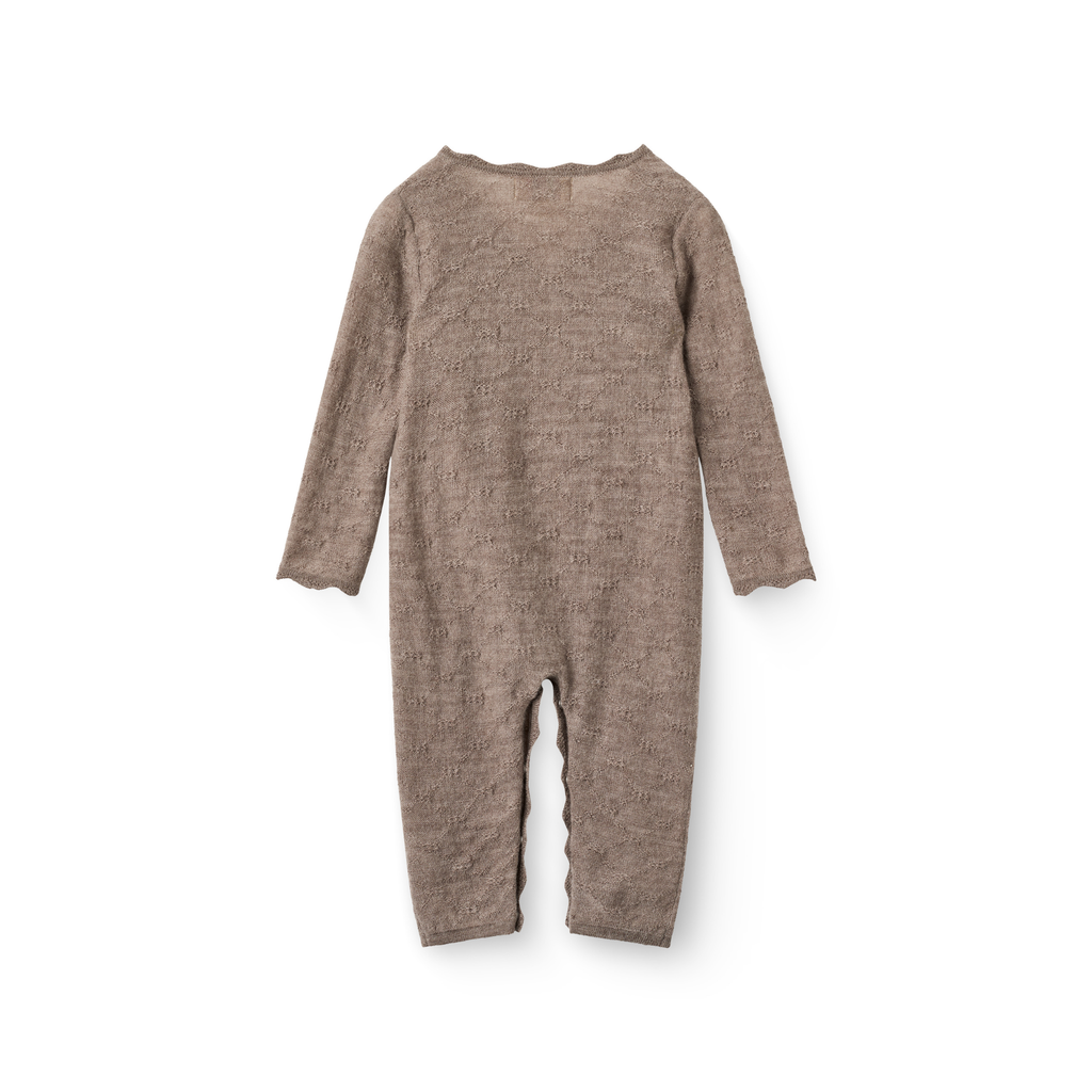 Pointelle boxpakje met scallop rand - Natural Melange - 100% merino wol - Copenhagen Colors - achterkant