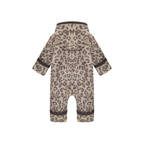 Buitenpak van merino wol fleece - Camel Melange panterprint - HUTTEliHUT