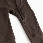 Baby boxpakje Rompy Zip met omslagvoetjes en wantjes - Biologisch katoen & modal - Dark Roast - MarMar Copenhagen - productfoto - afbeelding 3