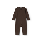 Baby boxpakje Rompy Zip met omslagvoetjes en wantjes - Biologisch katoen & modal - Dark Roast - MarMar Copenhagen - productfoto - afbeelding 2
