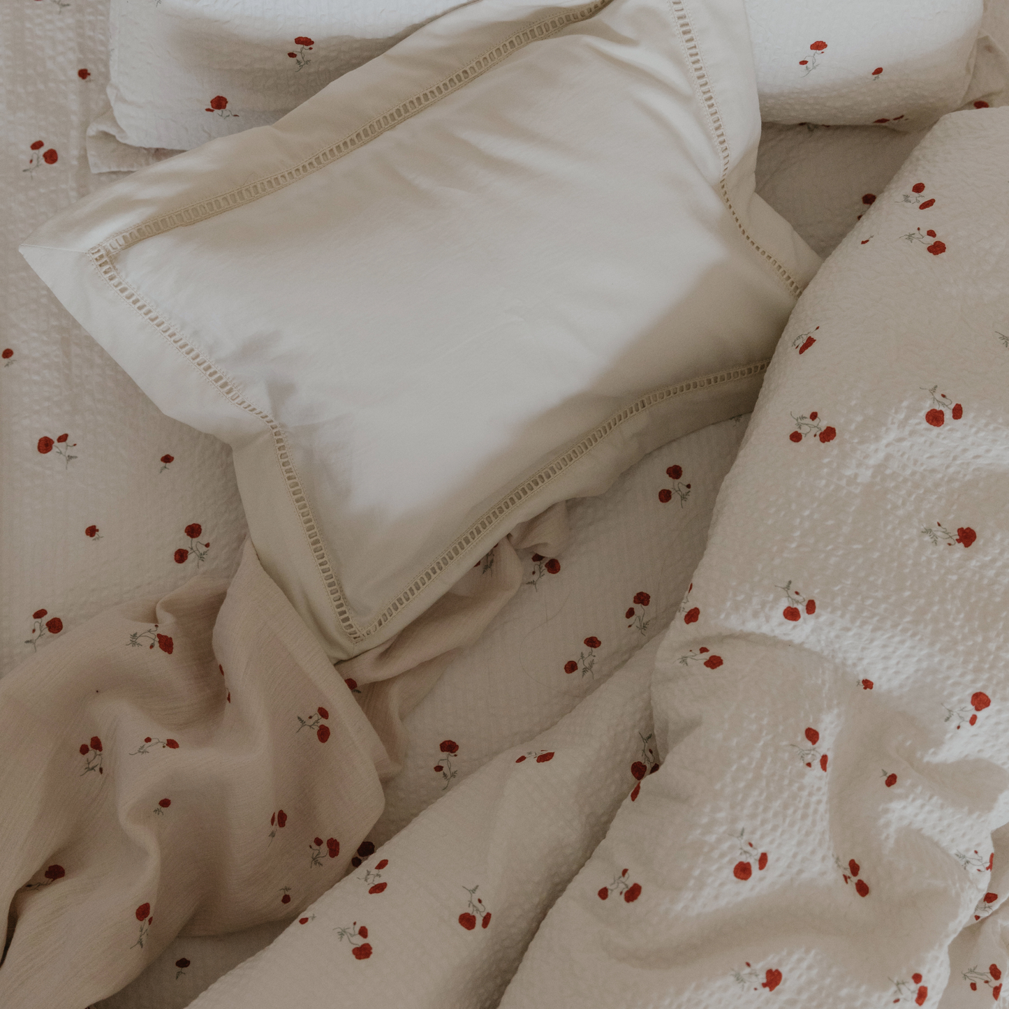 Hydrofiele doek 110x110cm - Muslin Swaddle Blanket Poppy - Biologisch Katoen - Garbo & Friends