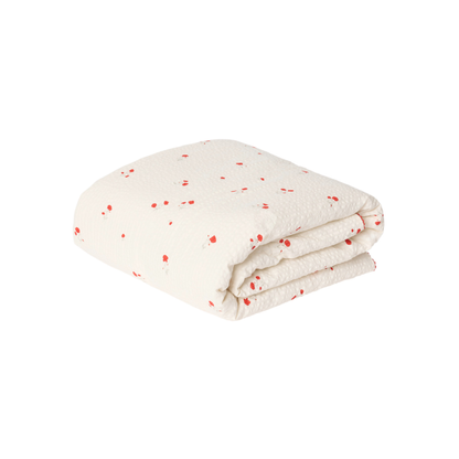 Quilted blanket - 100x140cm - Seersucker Filled Blanket - Poppy - Garbo&Friends