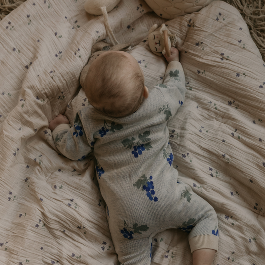 Quilted Blanket - 100x140cm - Seersucker Filled Blanket - Viola - Garbo&Friends