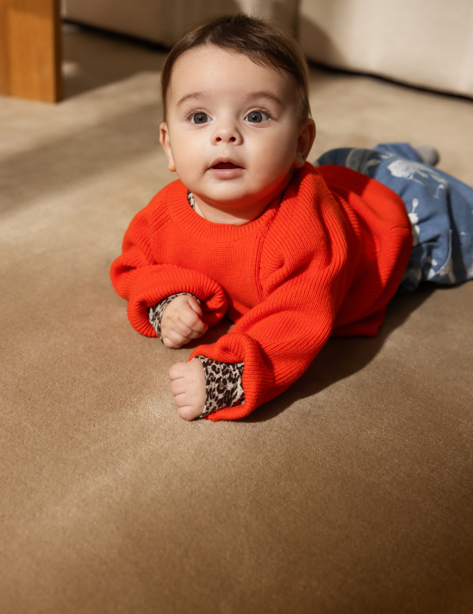 Gebreide babytrui Torin B - Biologisch katoen - Grapefruit - MarMar Copenhagen - productfoto - afbeelding 7