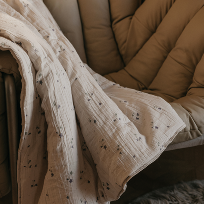 Quilted Blanket - 100x140cm - Seersucker Filled Blanket - Viola - Garbo&Friends