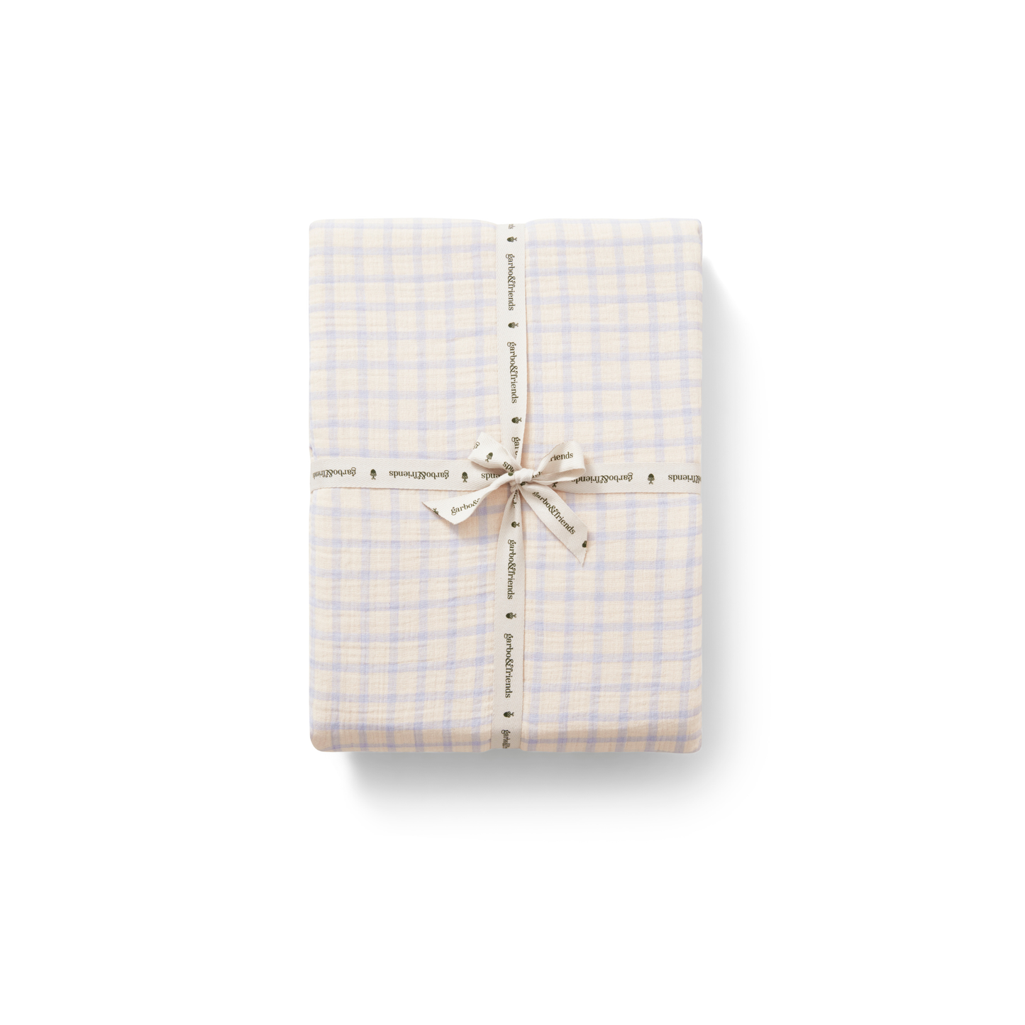 Spannbetttuch - Musselin-Spannbetttuch Junior - 70x140 - Bio-Baumwollmusselin - Gingham Sky Blue - Garbo & Friends