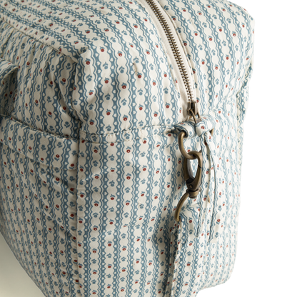 Luiertas/weekendtas - Floral Stripe - Biologisch katoen - MarMar Copenhagen