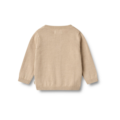 Knitted cardigan - Warm Sand Knit - Cardigan Sofus - Organic cotton - Wheat
