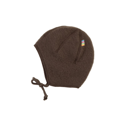 Tie beanie/Bonnet - 100% wool fleece - Joha