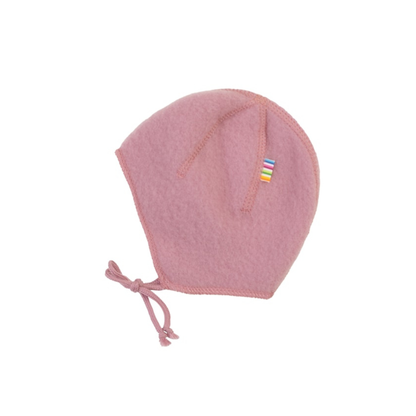 Tie beanie/Bonnet - 100% wool fleece - Joha