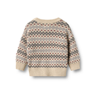 Jacquard trui Harlow - Biologisch katoen - Blue - Wheat