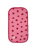 Alwero x Salty Stitch – Wieg-/Kinderwagenonderlegger – Bubble Gum Heart – 100% Merinowol
