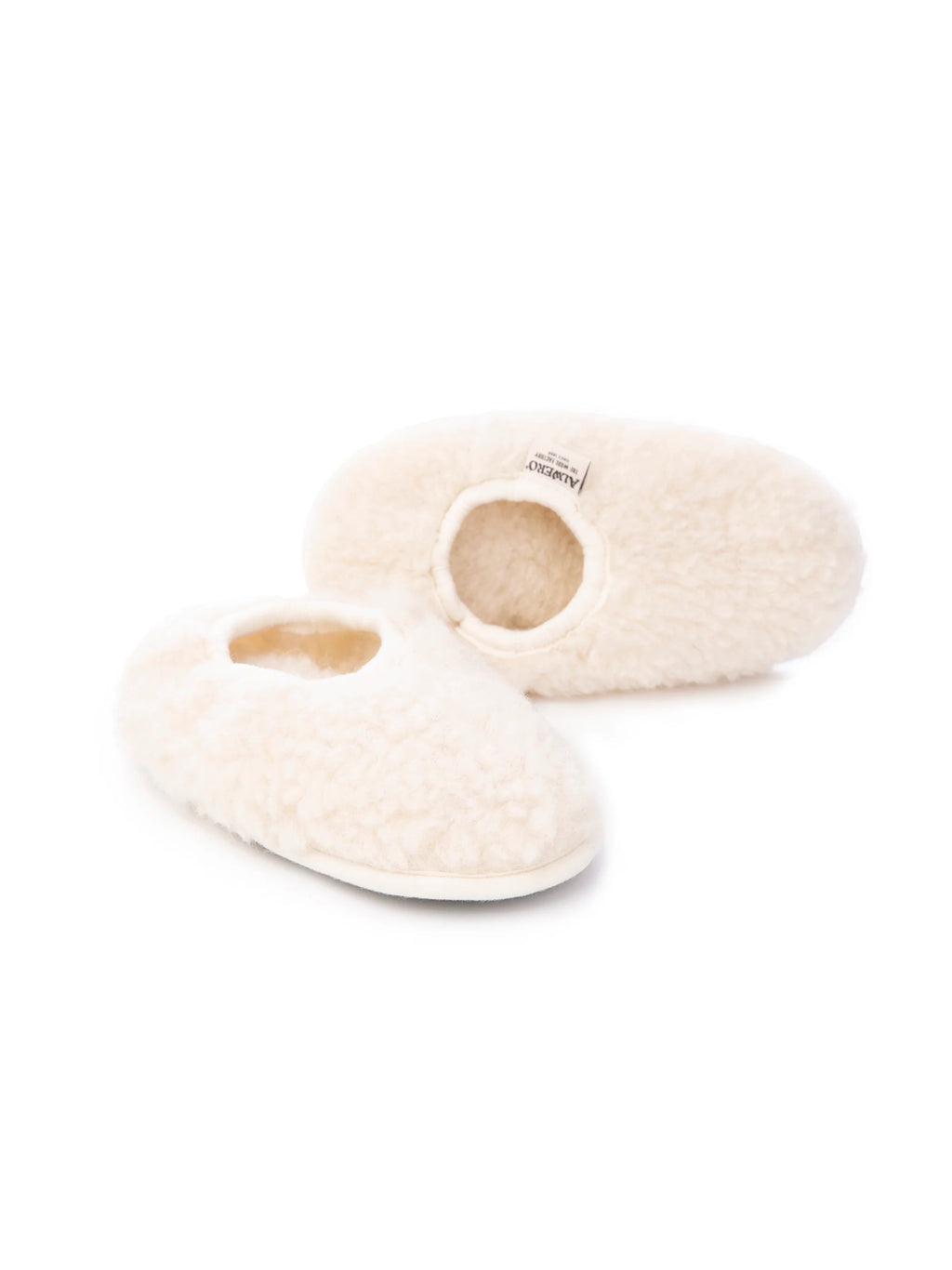 Wollen slofjes - Junior - Naturel - Alwero voor