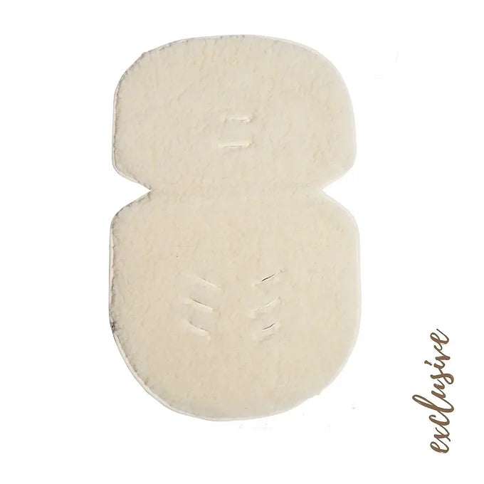 Alwero -  Inleg natural dubbelzijdig wol/linnen - Maxi Cosy inleg - Wol en Linnen - wollen kant