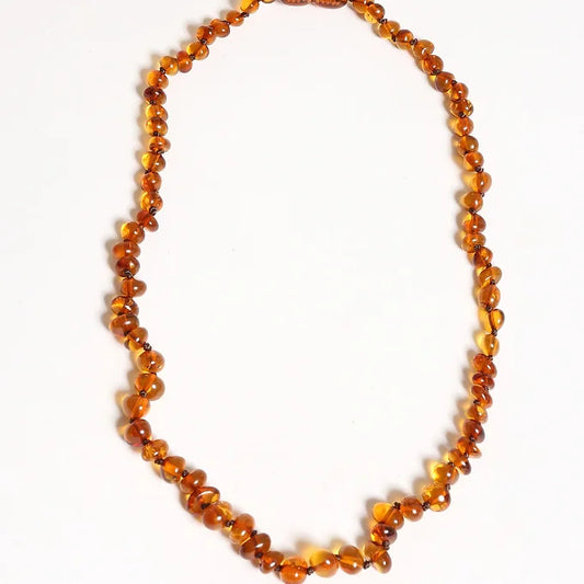 Alwero - Coni barnsteen ketting - Congac - 32 cm - productfoto