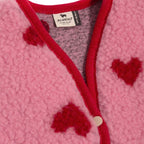 Alwero X Salty – Lulu Baby Gilet – Bubble Gum Heart – Wol