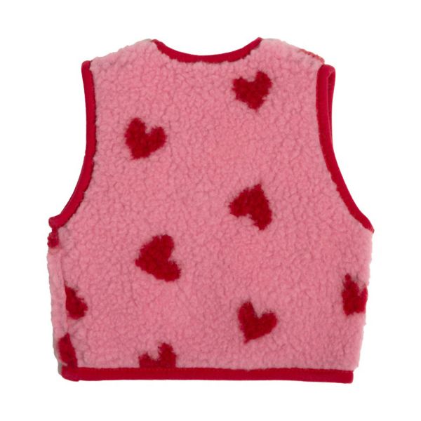 Alwero X Salty – Lulu Baby Gilet – Bubble Gum Heart – Wol