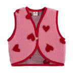 Alwero X Salty – Lulu Baby Gilet – Bubble Gum Heart – Wol