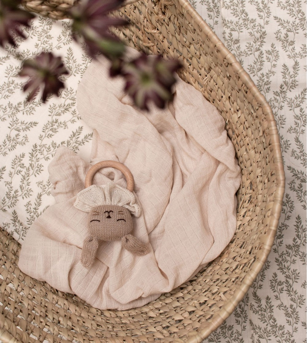Teething ring - Bunny Sand - Alpaca wool - Main Sauvage