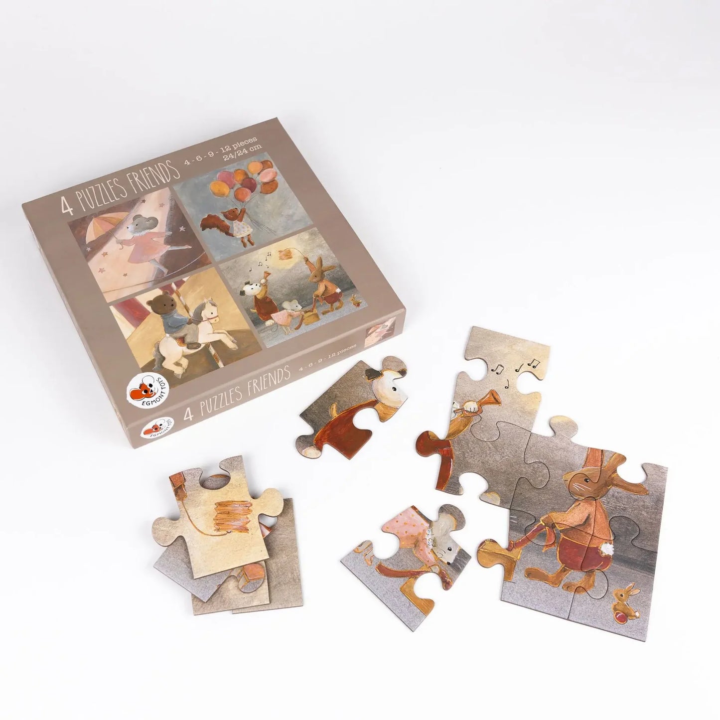 4 puzzels vrienden - FSC karton - 3+ jaar - Egmont Toys