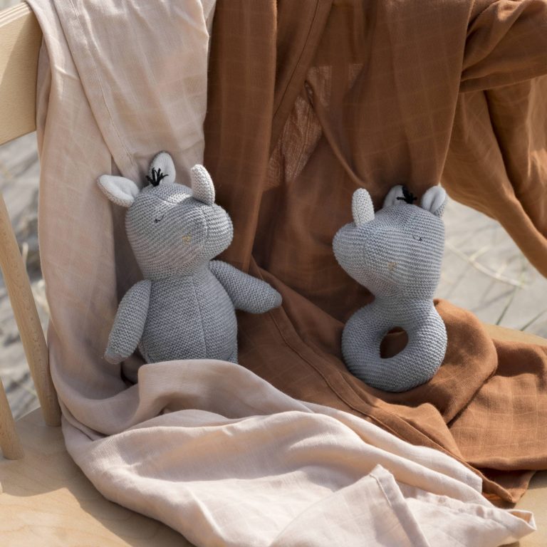 Knuffel Ruby The Rhino – biologisch katoen – Baby Bello