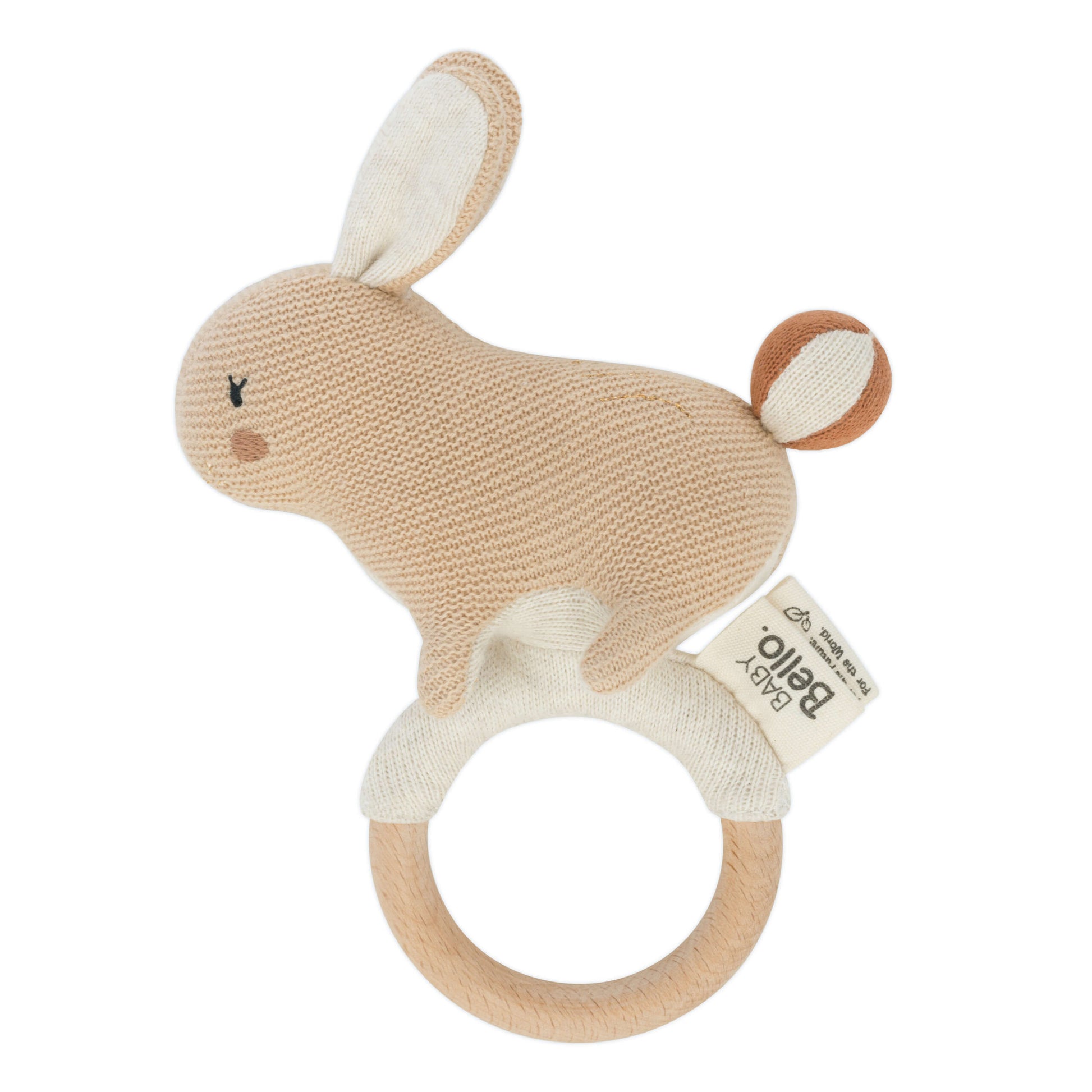Baby Bello - Rammelaar Rosy het Konijn - The Rabbit - 100% biologisch katoen - productfoto