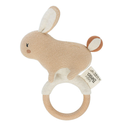 Baby Bello - Rammelaar Rosy het Konijn - The Rabbit - 100% biologisch katoen - productfoto