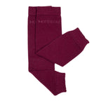 Baby Leg Warmers – Merino bordeaux – Wollen babybeenwarmers – Merinowol en kasjmier – Hoppediz