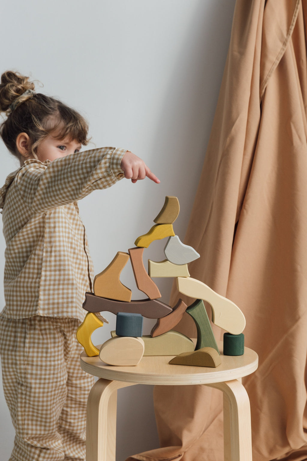Houten bouwblokken Mum & Child – Open-ended play – Raduga Grëz