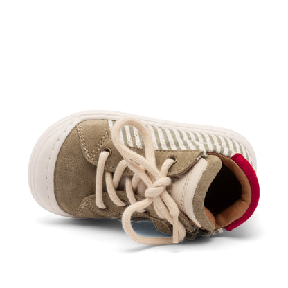 Sneaker Thor Z - Eerste stapjes - Sage Stripes/Groen - Bisgaard bovenkant