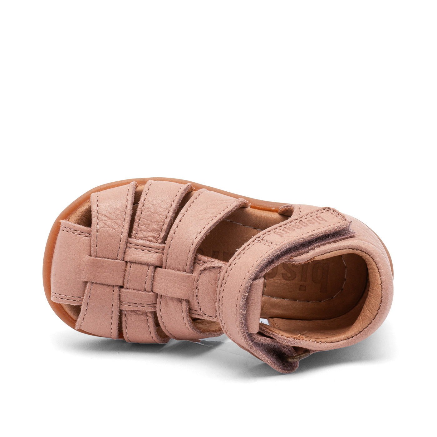 Leren sandaal - Gesloten teen - Nude/roze - Bisgaard boven