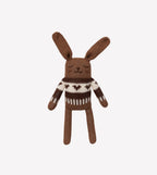 Gestricktes Kaninchenkuscheltier Felix Jacquard-Pullover – 100 % Baby-Alpaka – Main Sauvage
