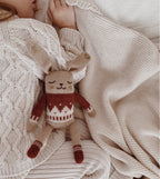 Gebreide konijnenknuffel Sienna Jacquard Sweater – 100% baby alpaca – Main Sauvage