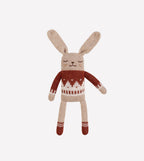 Gebreide konijnenknuffel Sienna Jacquard Sweater – 100% baby alpaca – Main Sauvage